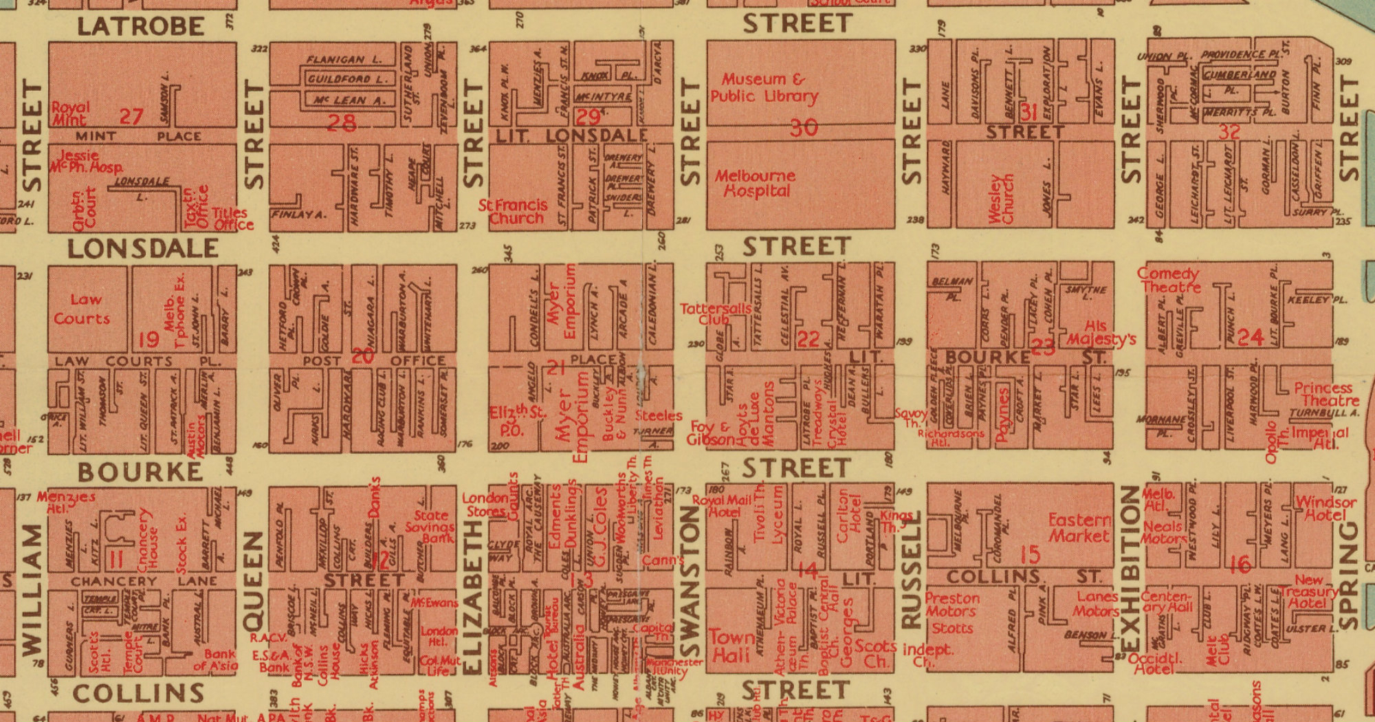 The naming of the streets of Melbourne